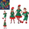 Festive Green Elf Santa Claus Costume For Adults And Kids Perfect For Family Christmas Celebrations