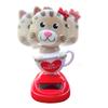 Car Solar-Powered Cute Dancing Cat Ornament Car Interior Center Console Ornament Decoration Car Roof Instrument Swing