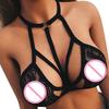 Women Sexy Lace Shiner Paillette Bandage Lingerie Corset Push Up Bra Underwear