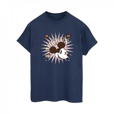Womens/Ladies Mickey Mouse Vintage Leads Them All Cotton Boyfriend T-Shirt