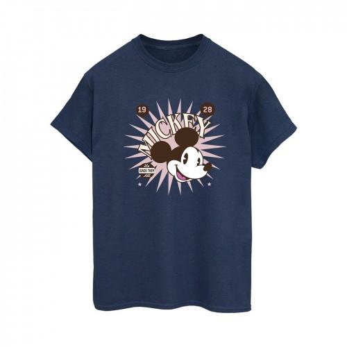 Disney Womens/Ladies Mickey Mouse Vintage Leads Them All Cotton Boyfriend T-Shirt