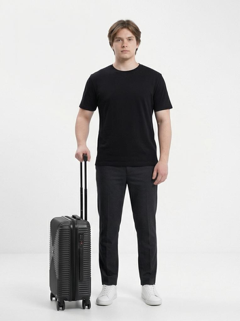 Wings Pc Eco Jackdaw 20" Black Cabin Suitcase