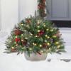 Outdoor Christmas Urn Filler Urn Filler Outdoor Ornaments Branches Ornaments Sparkling Light Decor For Cemetery Porch Front Yard