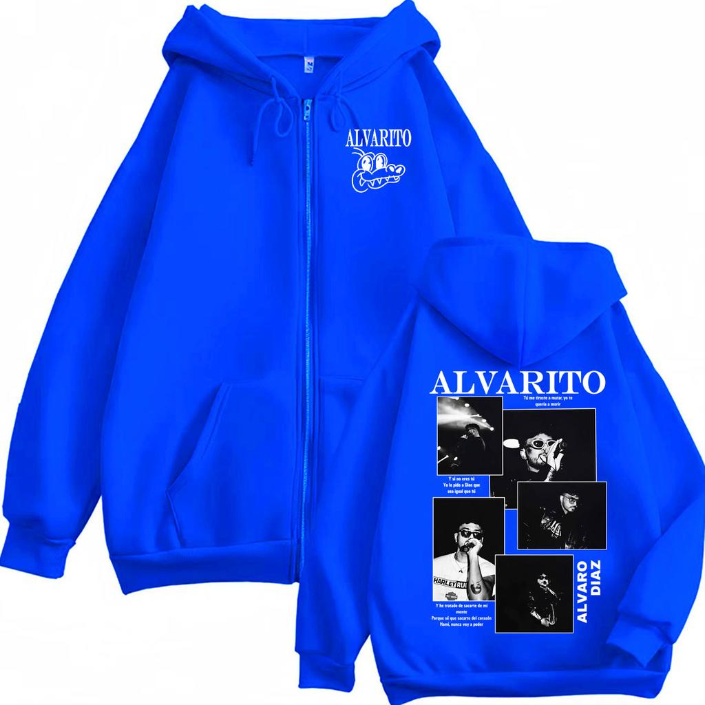 Alvaro Diaz Album Omakase Cover Sweatshirt Jacket Men's Hip Hop High Street Zip Up Hoodies  Zipper Pullovers Coat