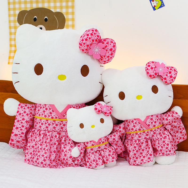 Plush Plaything Japanese Style Sakura Kimono Plush Stuffed Doll Cute Kawaii Anime Plush Pillow Kids Girls Household Decor Gifts