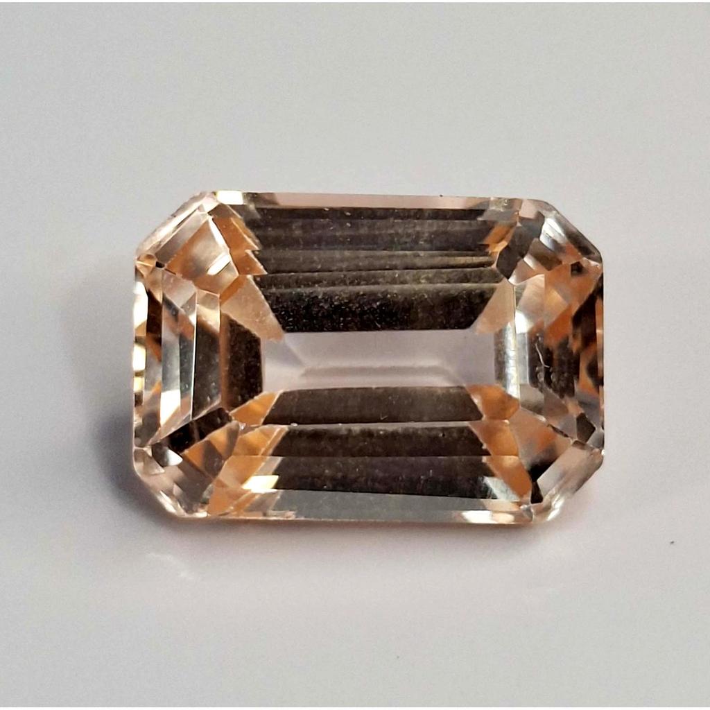Peach Sapphire Natural 7-9 Ct Emerald Cut Beautiful Certified Loose Gemstone