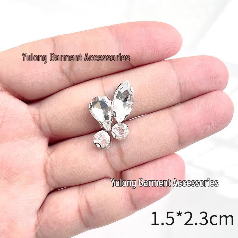 Luxury White Rhinestone Hotfix Stickers: Super Shiny DIY Dress Accessories with Hot Melt Adhesive