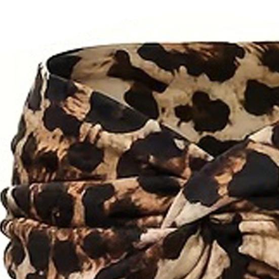 1/3Pcs Crossover Yoga Headband Boho Style Wide Tie-Dye Leopard Paisley Print Hairband Women Non-Slip Elastic Headband