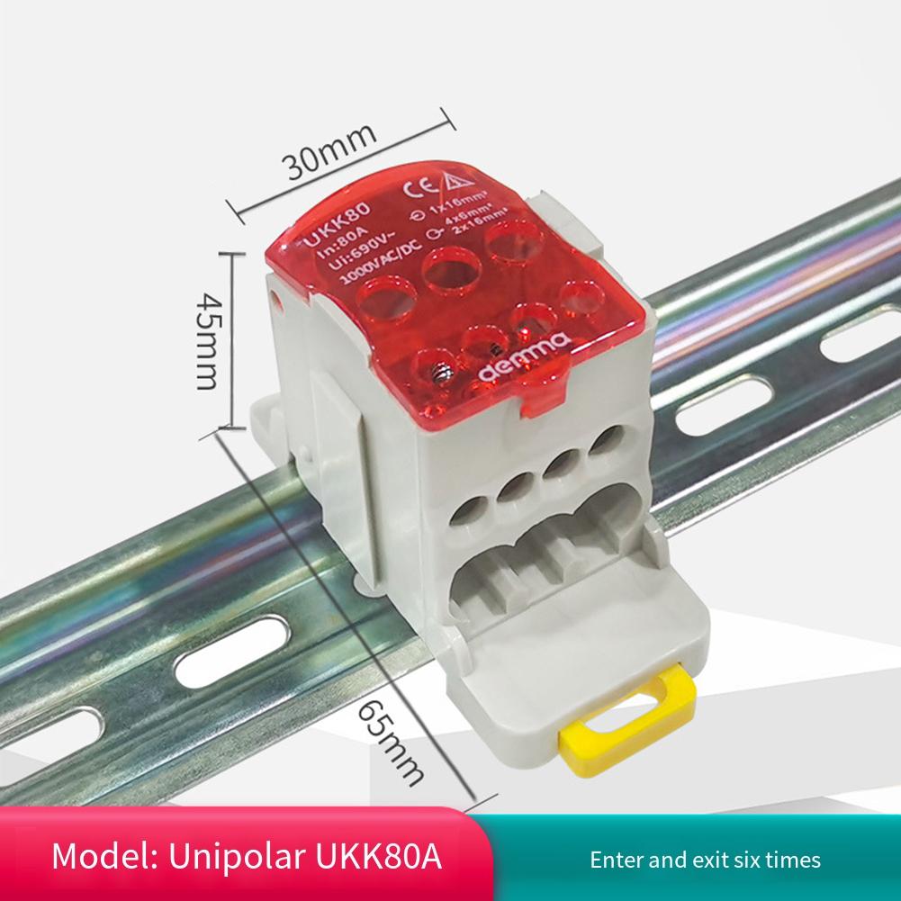 1PCS UKK80 Split Din Rail Terminal Block Junction Box Single - Pole Track - Type Junction Box Power Wire Electrical Connector