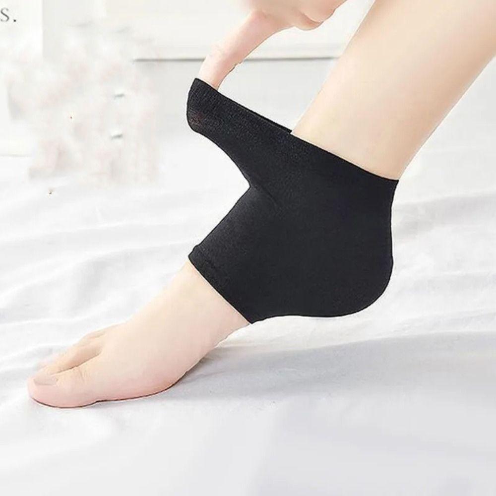 

1 пара носков с дырочками длиной до 1 ярда, гелевые носки, носки для ухода за ногами, защитные носки для ухода за кожей ног, женские носки чёрный