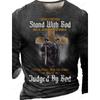 Vintage Men's Long Sleeve T-shirt 3d Letter Print Graphic T Shirts Men Fashion Tops Tees Outdoor Sports Tops