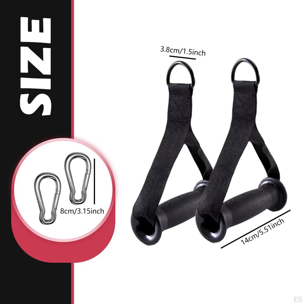 Exercise Handles Cable Machine Anti Slip Resistance Band Grips Gym Grip Attachments for