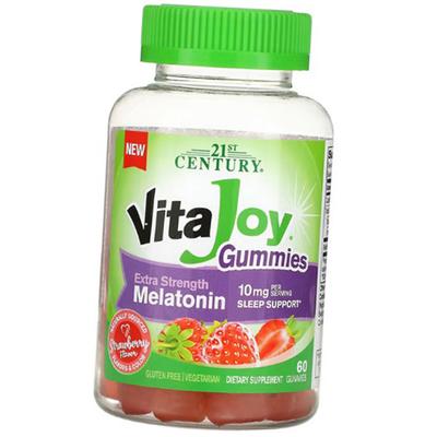 Chewing Melatonin, VitaJoy Melatonin Gummies Extra Strength 10, 60 Tabs Strawberry (72440016)