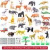 Animals Figure,54 Piece Mini Jungle Toys Set,ValeforToy Realistic Wild Vinyl Plastic Animal Learning Party Favors for Boys Girls Kids Toddlers Forest