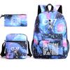 Large Capacity Schoolbag with Shoulder Strap; Student Three-piece Pencil Case Set