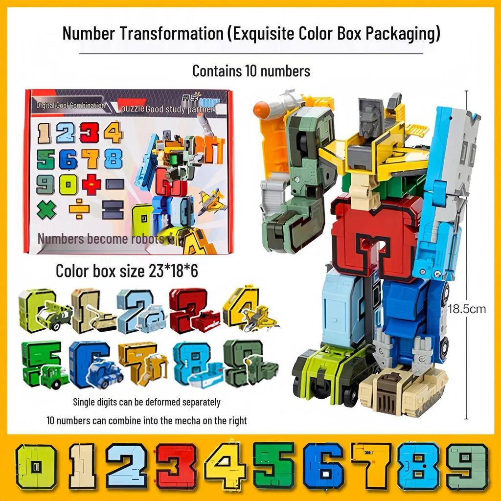 Children's Educational Robot Building Blocks: Transforming Digital Autobot Letters