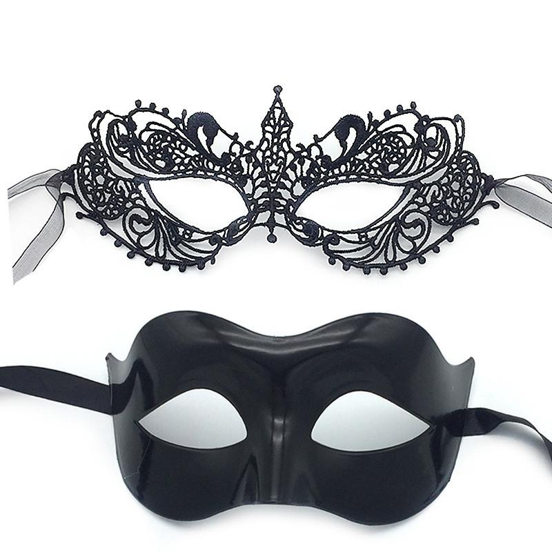 Silver Thread Half Face Mask With Eye Cover For Cosplay And Party Use