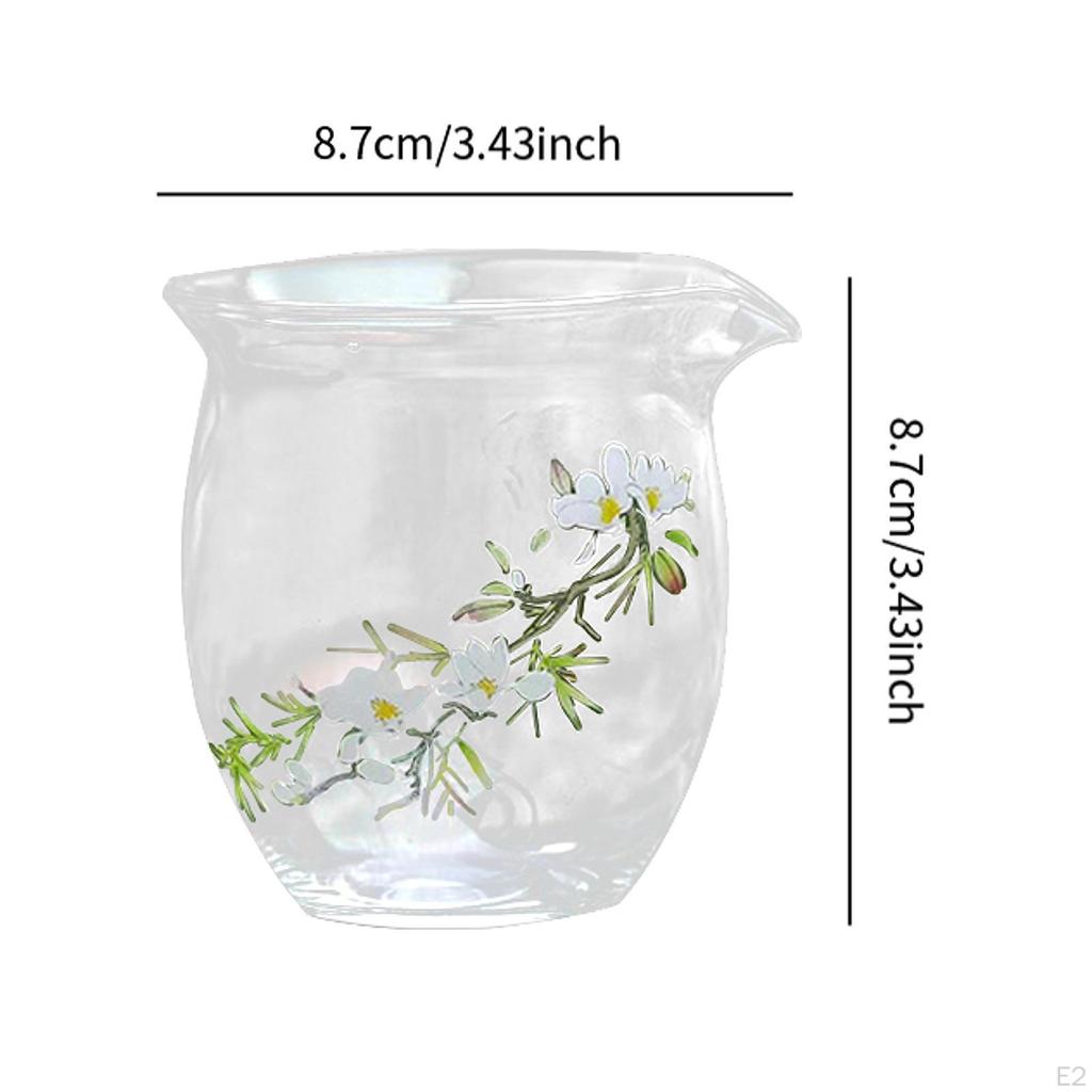 Glass Tea Cup Serving Handmade Kitchen Drinkware Small Coffee Teaware for Adults Men