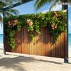 2D Cascading Bloom Vine Rustic Timber Patio Privacy Fence Cover