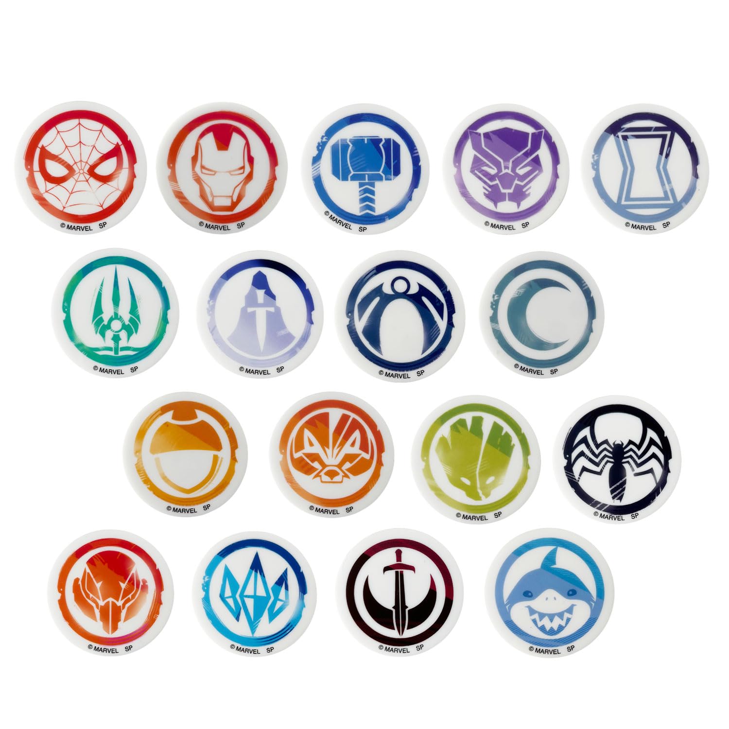 Маленькая планета Marvel Акриловый значок Marvel Rivals Запечатанный набор из 17 штук