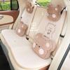 Anti Slip Winter Seat Cushion Cartoon Bear Car Cushion Car Warm Seat Cushion  Interior Accessories