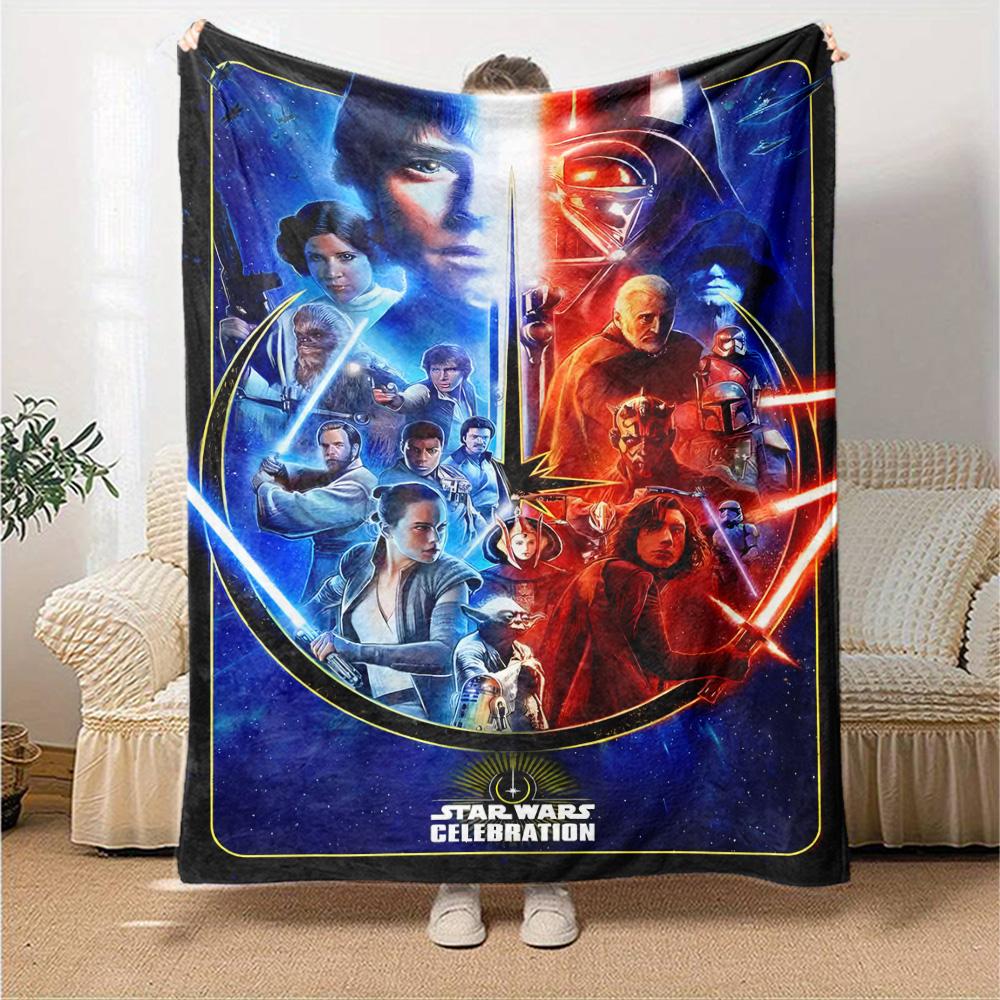Star Wars Blanket Soft Warm Cozy Great for Livingroom Chair Office Chair All-Season Use Digital Print Ideal Gift for Friends Family Couples Picnic