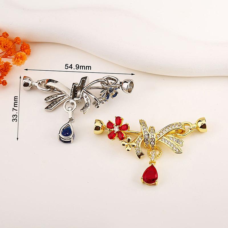 Messing Schleife Verschlüsse Befestiger Verbindungsverschluss Schloss Verbindungsstücke Für DIY Schmuckherstellung Zubehör