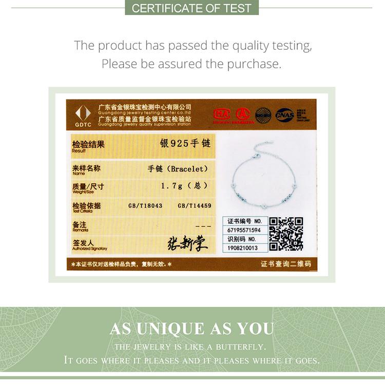 BAMOER Daisy Flower Chain Bracelet Genuine 925 Sterling Silver Beads Link Bracelets