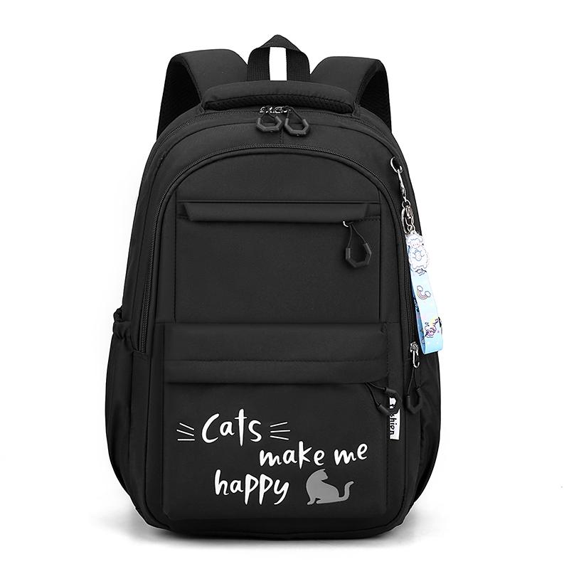 Lightweight Student Schoolbag Letter Print Water-Repellent Backpack Women's Large Capacity Backpack