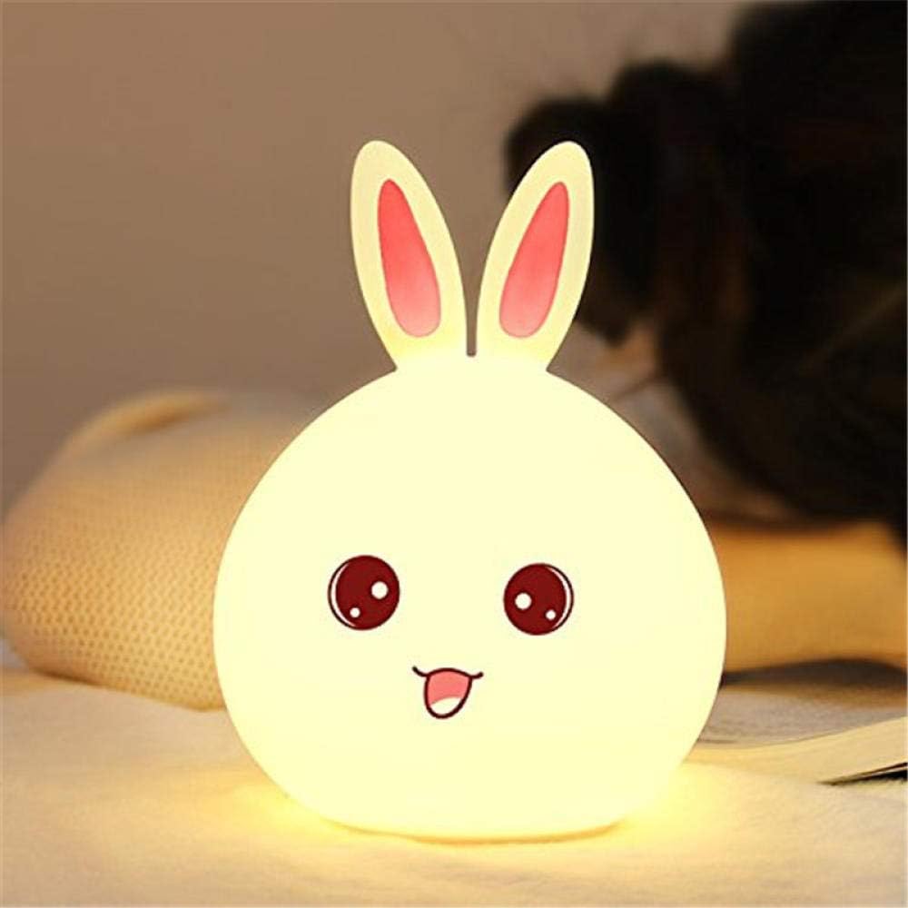 Children's night lamp rabbit LED for bedroom USB multicolor Silicone
