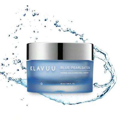 KLAVUU BLUE PEARLSATION MARINE AQUA ENRICHED CREAM 50ml - Hypoallergenic Deep Moisturizer With Apple Water For Nourished, Balanced Skin