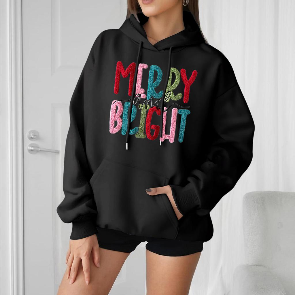 Women's Loose Comfortable Casual Fashion Character Printed Hooded Long Sleeve Sweatshirt