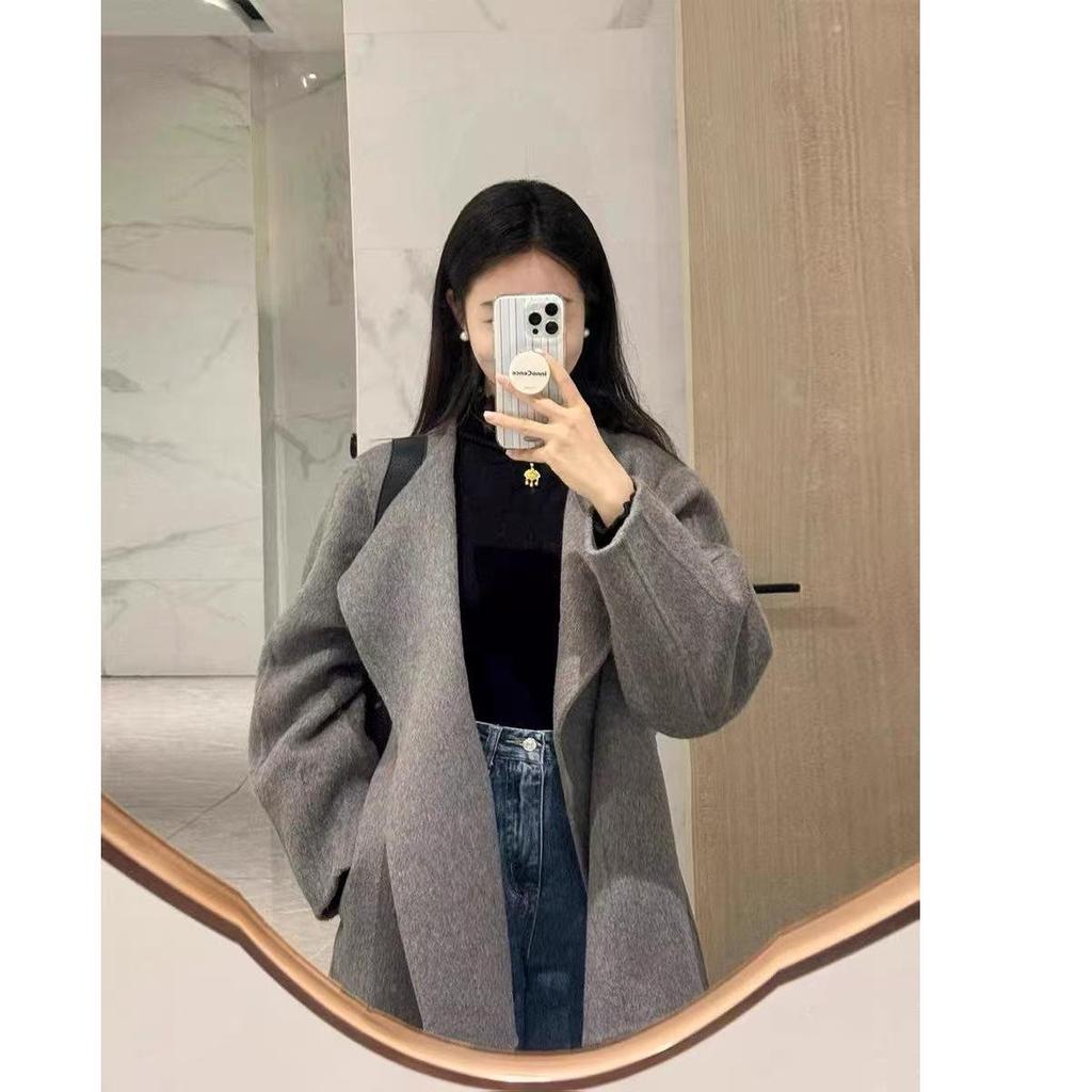 Cappotto Corto in Lana da Donna Petite - Stile Invernale Coreano 2026 con Laccio