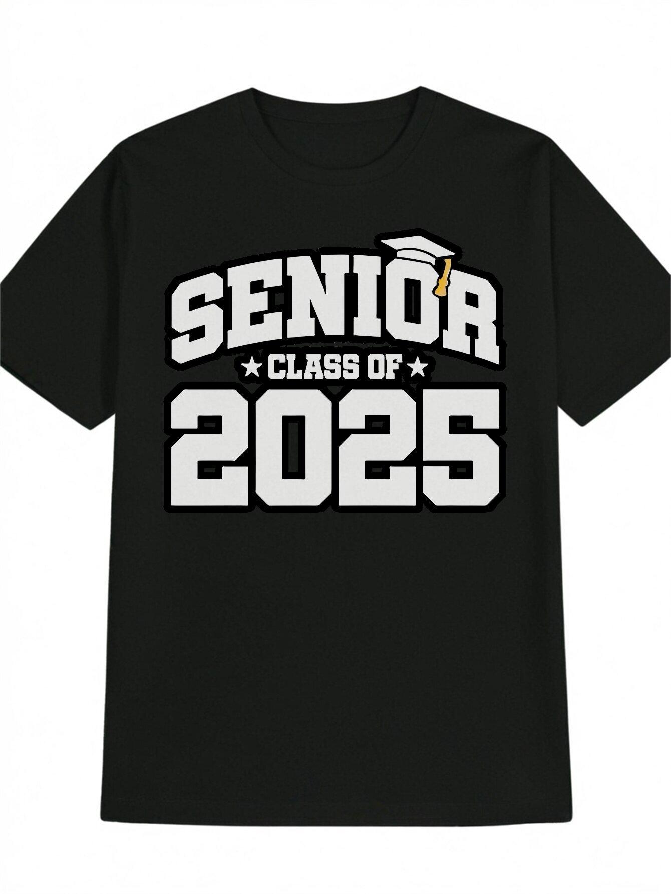 

1pc Senior Class of 2025 Black T-shirt XXXL