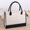 Custom Lace Initial Canvas Tote Bag
