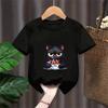 Coffee Loving Cat Print Kids 100 Cotton TShirt Soft  Breathable Round Neck Short Sleeve Tee Boysgirls  Quirky Style