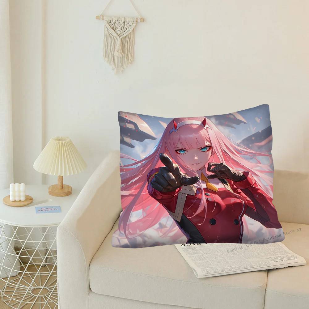 1Pc D-Darling In The Franxx Zero Zero Two Pillow Case Fashion Square Pillowcase Bedroom Sofa Room Ins Decoration Leisure