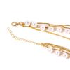 Elegant Multi-layer Pearl Necklace With Geometric Design For Fashionable Style