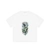 Weißes T-Shirt Schlange Diamant Geld Print Lässiges Streetwear Oberteil für Männer und Frauen