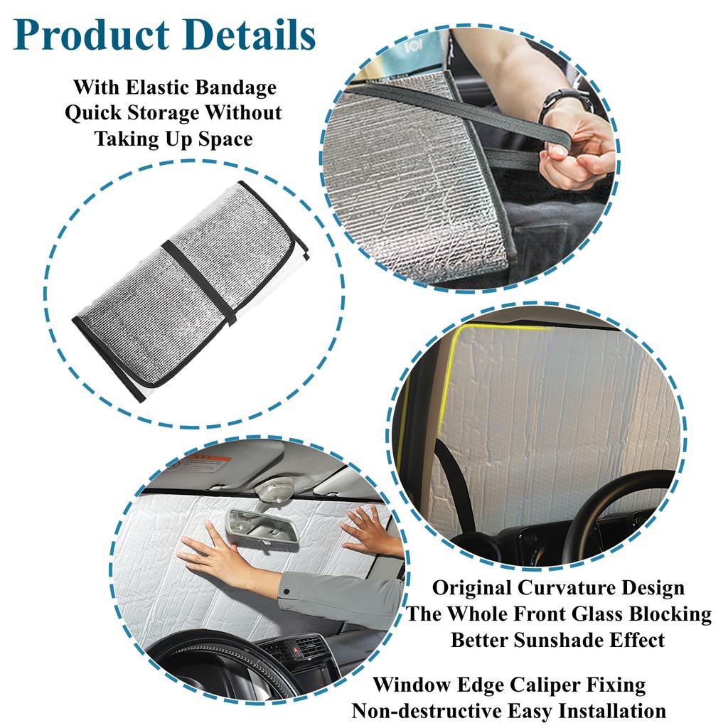 Car Front Windshield Sun Visor Cover for Suzuki Jimny JB64 JB74 -2023 Sunshades Insulation Interior Mouldings