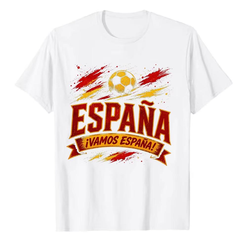 2026 Unisexs Tshirt Vamos Espana Soccer Shirt Spain Football Fan Tee Distressed Graphic Spain Gift Spanish National Team Apparel