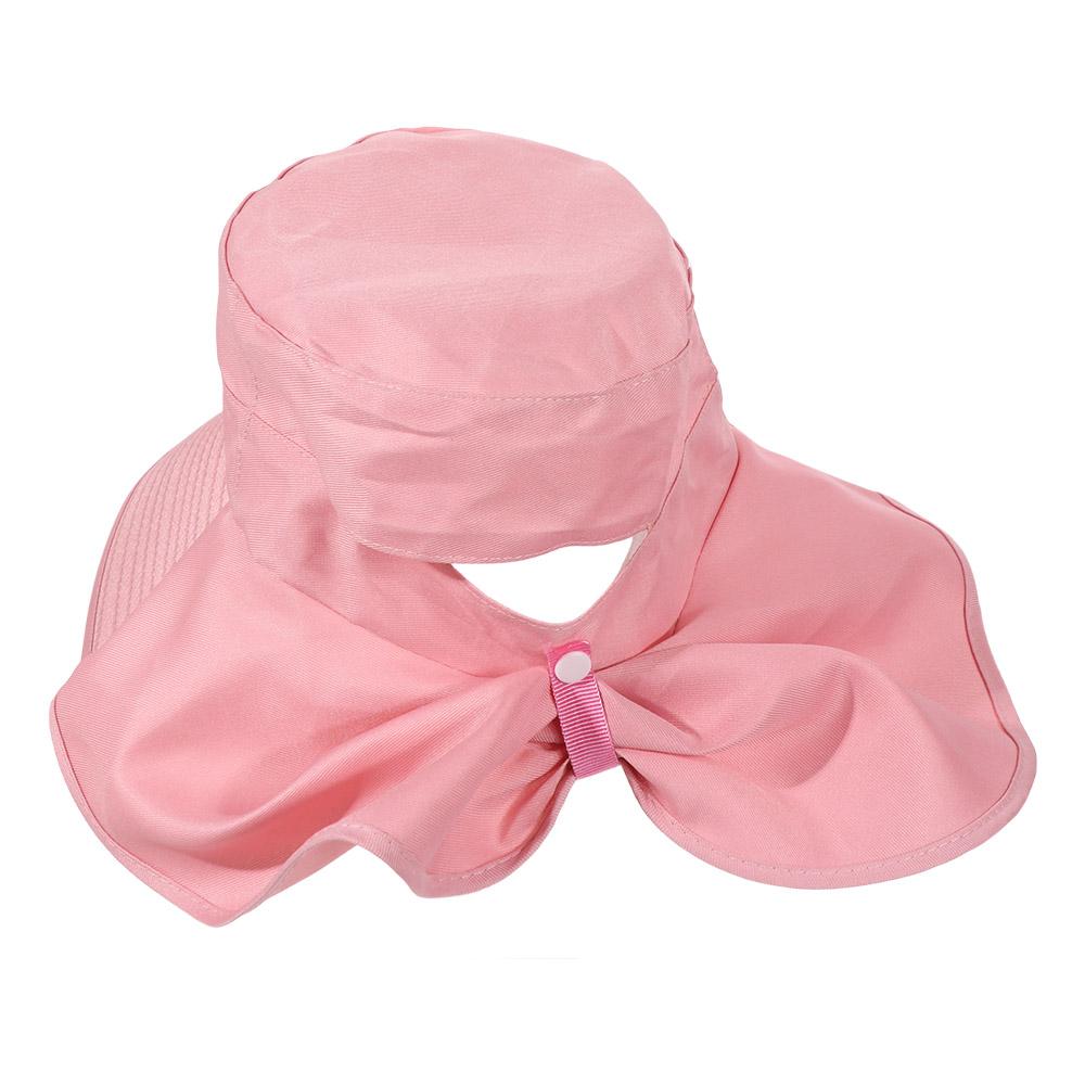 Korean Style Wide Brim Sun Hat Anti-UV Women Bucket Hats Trendy Sun Protection Hat  with Neck Cover