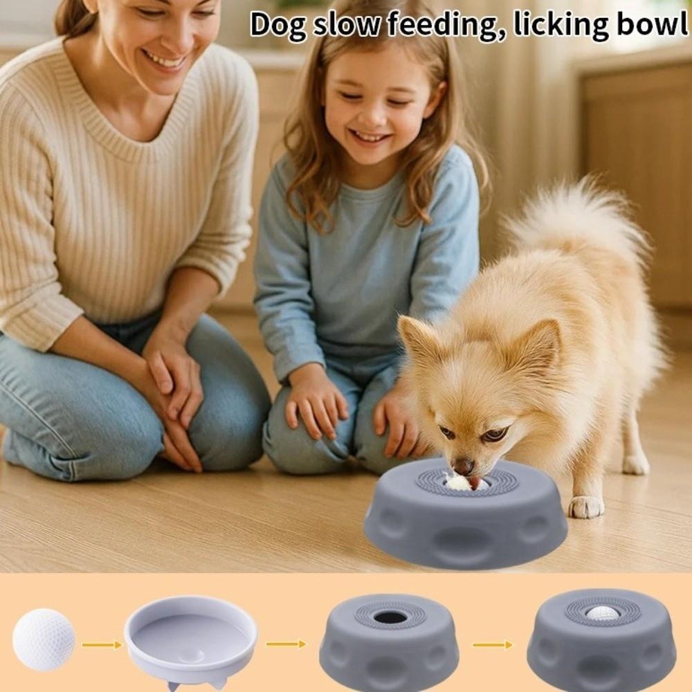 Rolling Ball Dog Licking Bowl Food-Grade Silicone Liquid Slow Dog Bowls  Pets Training