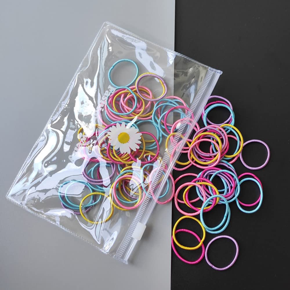 Kinderhaargummis - 300 farbige Haargummis für Babys und Kinder, bunte Haaraccessoires für Mädchen, Geschenkset mit Haargummis mit großer Kapazität, dünn