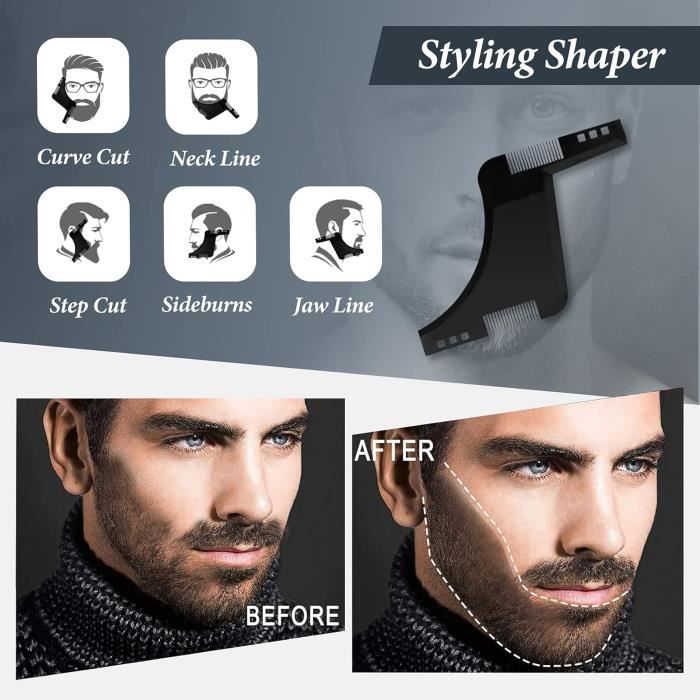 Coffret de barbe- oukzon 10 en 1 kit soins barbe pour hommes professionnel