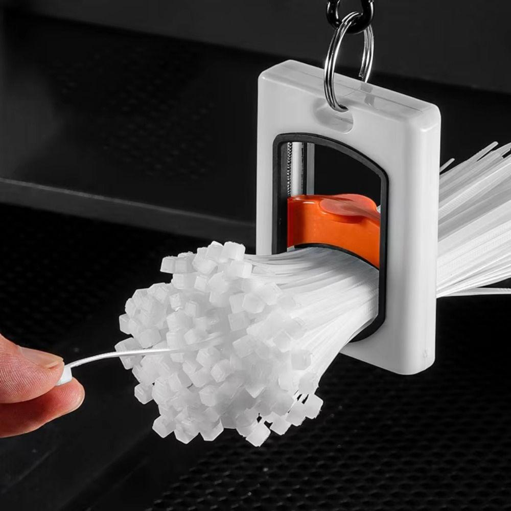 Fluorescent Cable Tie Organizer Square Round Wire Tie Tightener Plastic Cable Organizer  Indoor Use