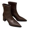 Pointed boots short boots women's new autumn and winter women's boots niche thin boots design thick heel high heel short boots