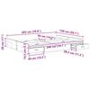 Storage Bed Frame Reclaimed Wood Style 150 x 200 cm Particleboard