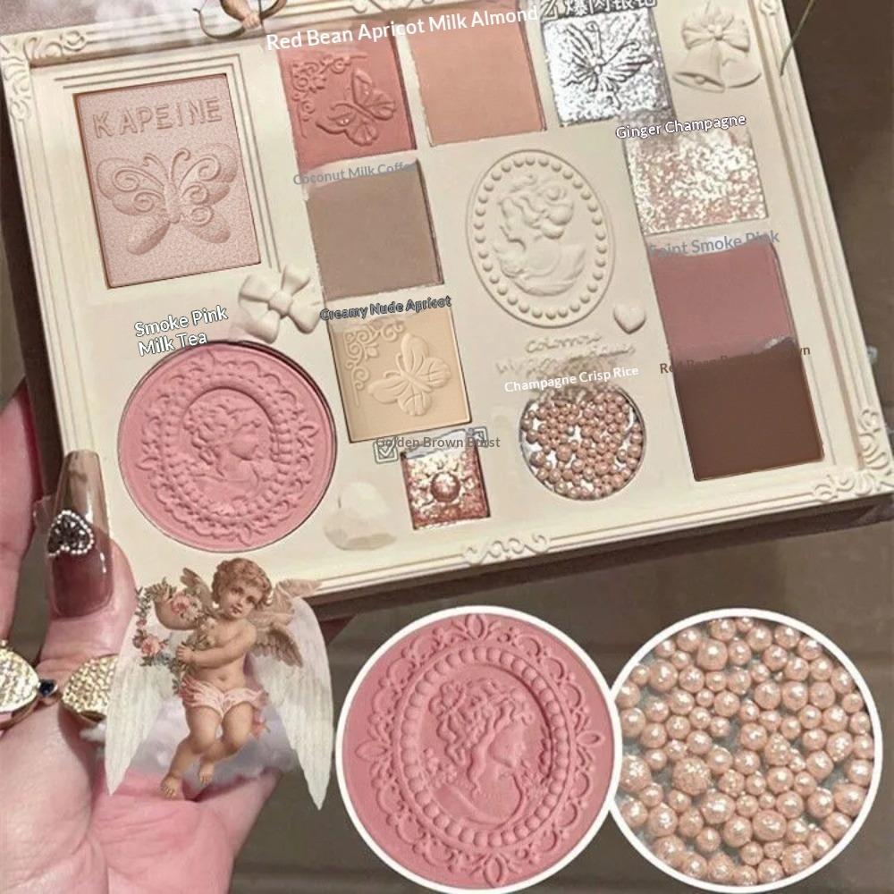 Capel Lace Eyeshadow Pearlescent Matte Blush Highlight Grooming Aegyo Saliva Integrated Crispy Rice Liquid Eyeshadow Disc