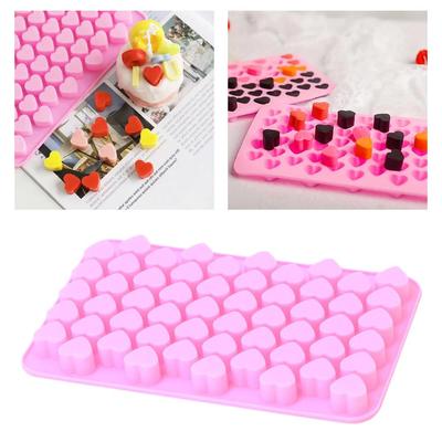 Moule en Silicone en Forme de Cœur Antiadhésif Qualité Alimentaire Moule de Cuisson Bricolage Réutilisable Cadeau de Fête Moule de Cuisson Utilisé Pour Gâteau Gelée Chocolat Ma J4K8